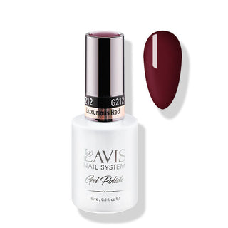  Lavis Gel Polish 212 - Crimson Colors - Luxurious Red by LAVIS NAILS sold by DTK Nail Supply