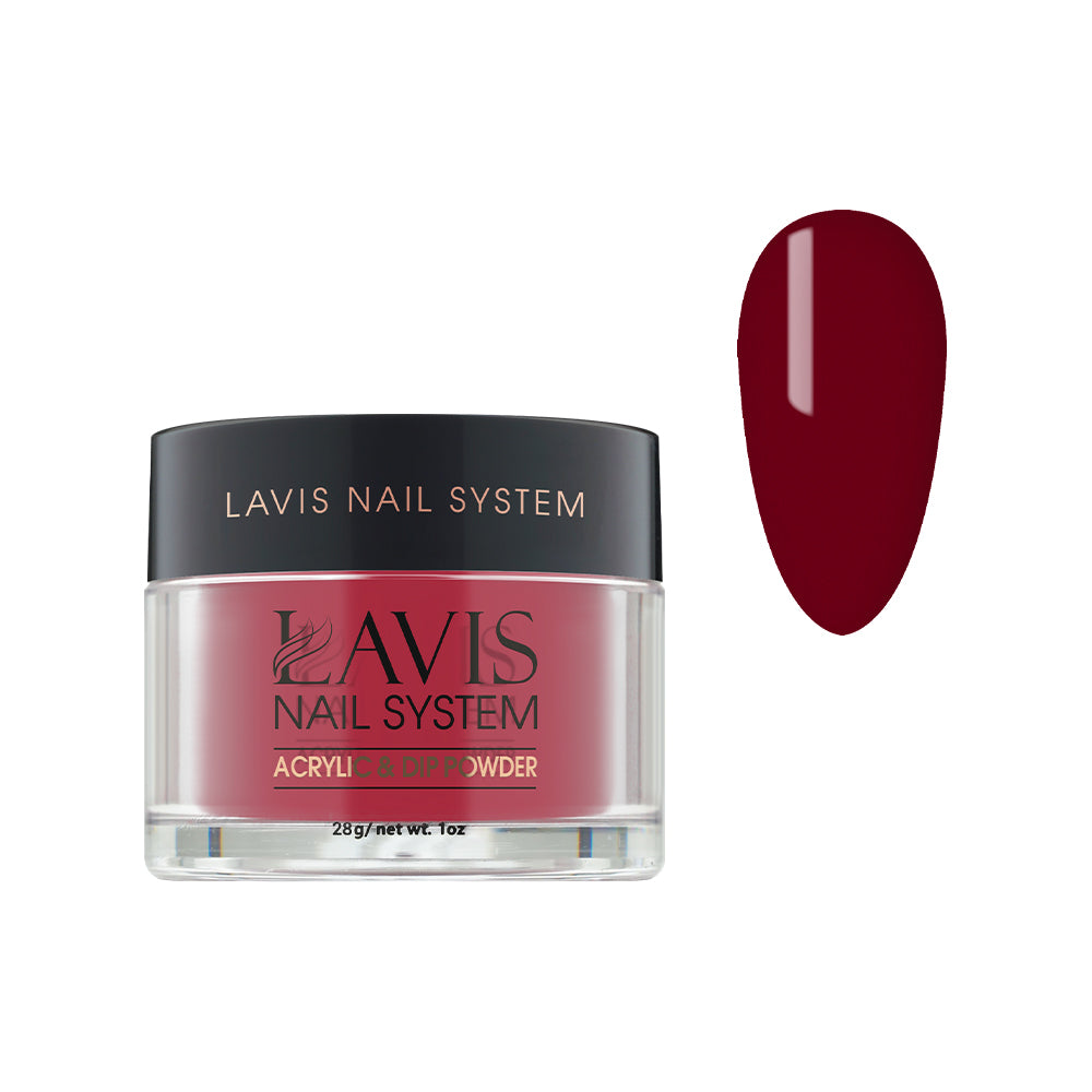 Lavis Acrylic Powder - 213 Berry Jam - Crimson Colors by LAVIS NAILS sold by DTK Nail Supply