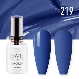 Lavis Gel Nail Polish Duo - 219 Blue Colors - Honorable Blue by LAVIS NAILS sold by DTK Nail Supply