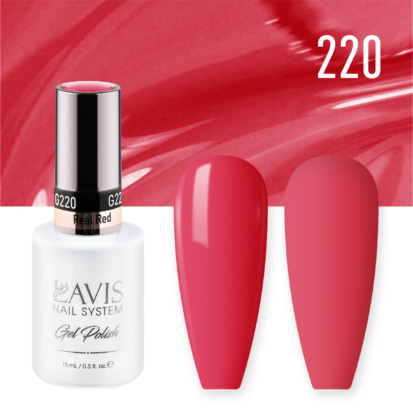 LAVIS Nail Lacquer - 220 Real Red - 0.5oz by LAVIS NAILS sold by DTK Nail Supply