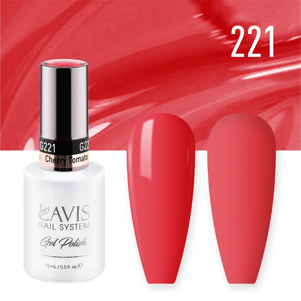 Lavis Gel Polish 221 - Scarlet Colors - Cherry Tomato by LAVIS NAILS sold by DTK Nail Supply