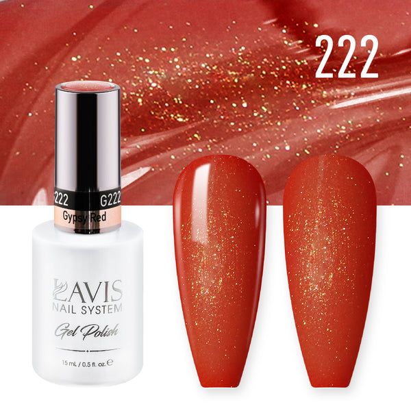 LAVIS Nail Lacquer - 222 Gypsy Red - 0.5oz by LAVIS NAILS sold by DTK Nail Supply