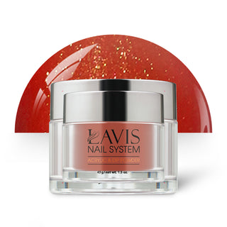  Lavis Acrylic Powder - 222 Gypsy Red - Shimmer Red Colors by LAVIS NAILS sold by DTK Nail Supply