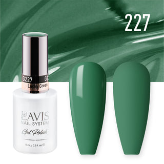  Lavis Gel Nail Polish Duo - 227 Green Colors - Lucky Green by LAVIS NAILS sold by DTK Nail Supply