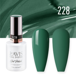  Lavis Gel Nail Polish Duo - 228 Green Colors - Greenery by LAVIS NAILS sold by DTK Nail Supply