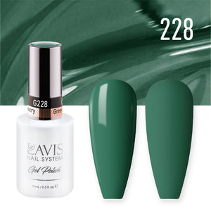 Lavis Gel Nail Polish Duo - 228 Green Colors - Greenery by LAVIS NAILS sold by DTK Nail Supply