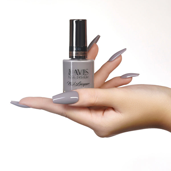 Lavis Gel Nail Polish Duo - 246 Gray Colors - Euphoric Lilac by LAVIS NAILS sold by DTK Nail Supply
