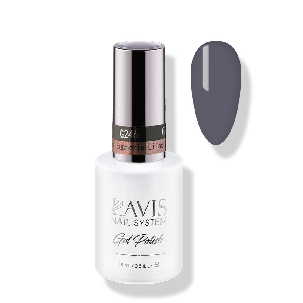 Lavis Gel Polish 246 - Gray Colors - Euphoric Lilac by LAVIS NAILS sold by DTK Nail Supply