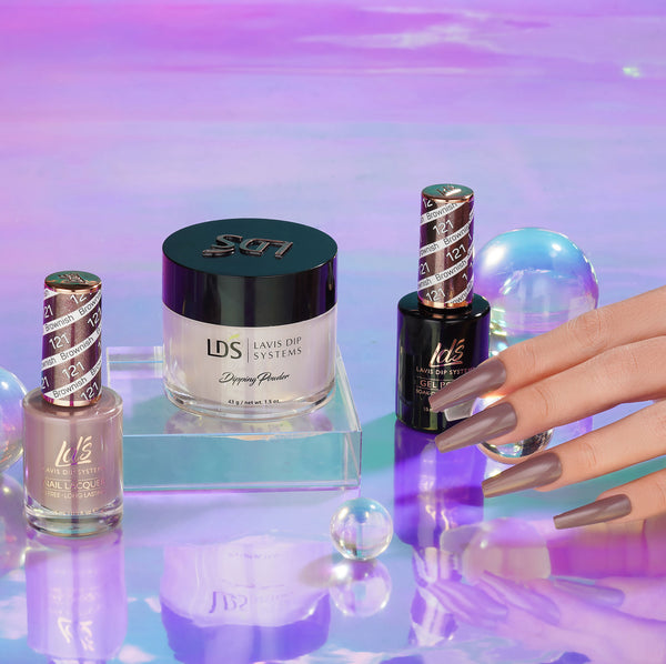  LDS 3 in 1 - 121 Brownish - Dip, Gel & Lacquer Matching by LDS sold by DTK Nail Supply