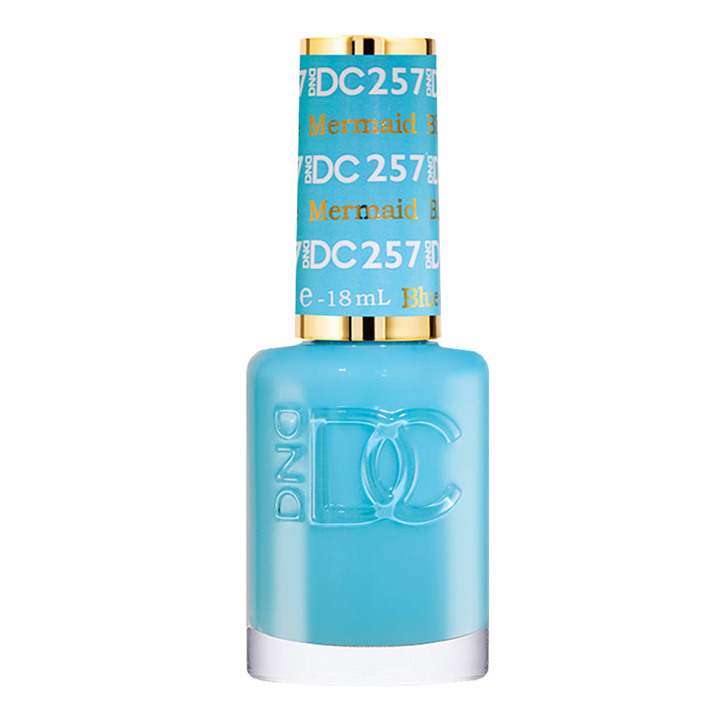 DND DC Nail Lacquer - 257 Blue Colors - Mermaid Blue by DND DC sold by DTK Nail Supply