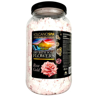  Volcano Spa Dry Bath Soap Flowers 1G - Rose Gold by La Palm sold by DTK Nail Supply