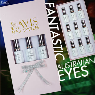  Lavis Gel Fantastic Australian Eyes Set G8 (9 colors): 217, 219, 220, 222, 223, 224, 225, 226, 228 by LAVIS NAILS sold by DTK Nail Supply