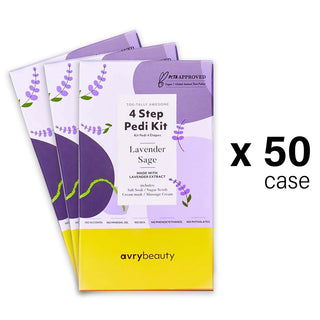  AVRY BEAUTY - 4 Steps Pedi Kit Box of 50 - Lavender by AVRY BEAUTY sold by DTK Nail Supply