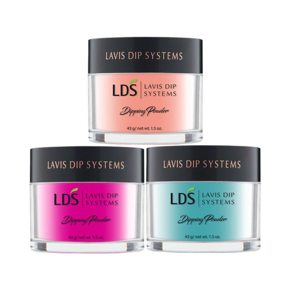 3 LDS Powder Colors - 1.5 oz: 84,27,82 - DTK Nail Supply
