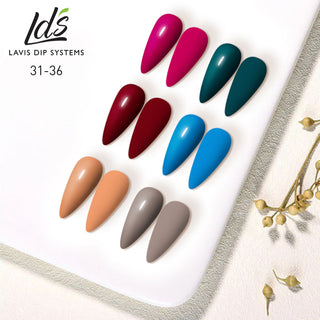  LDS Healthy Gel & Matching Lacquer Starter Kit: 031,032,033,034,035,036,Base,Top & Strengthener by LDS sold by DTK Nail Supply