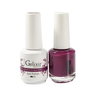  Gelixir Gel Nail Polish Duo - 034 Purple Colors - Sweet Grape by Gelixir sold by DTK Nail Supply
