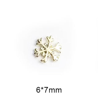 #5A Snowflake Nail Charms - Gold