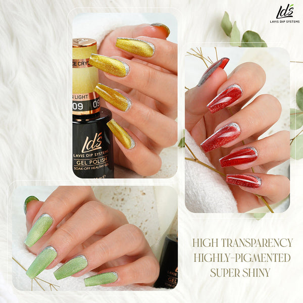  LDS 02 Icy Apple - Gel Polish 0.5 oz - Ice Crystal Cat Eyes by LDS sold by DTK Nail Supply