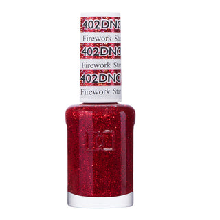 DND Nail Lacquer - 402 Red Colors - Firework Star by DND - Daisy Nail Designs sold by DTK Nail Supply