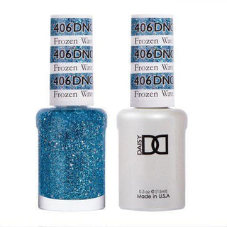  DND Gel Nail Polish Duo - 406 Blue Colors - Frozen Wave by DND - Daisy Nail Designs sold by DTK Nail Supply