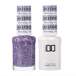  DND Gel Nail Polish Duo - 411 Glitter Colors - Shooting Star by DND - Daisy Nail Designs sold by DTK Nail Supply