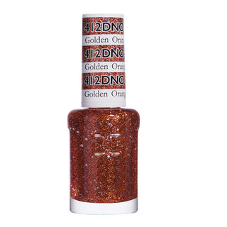 DND Nail Lacquer - 412 Orange Colors - Golden Orange Star by DND - Daisy Nail Designs sold by DTK Nail Supply