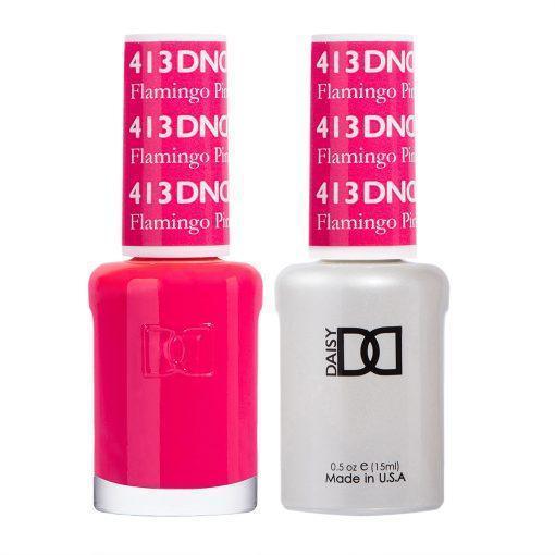  DND Gel Nail Polish Duo - 413 Flamingo Pink by DND - Daisy Nail Designs sold by DTK Nail Supply