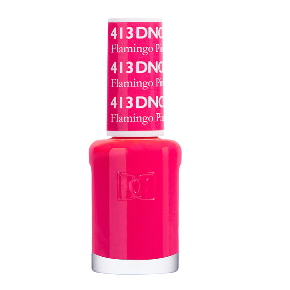 DND Nail Lacquer - 413 Pink Colors - Flamingo Pink by DND - Daisy Nail Designs sold by DTK Nail Supply