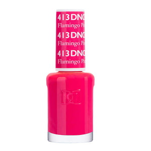 DND Nail Lacquer - 413 Pink Colors - Flamingo Pink by DND - Daisy Nail Designs sold by DTK Nail Supply
