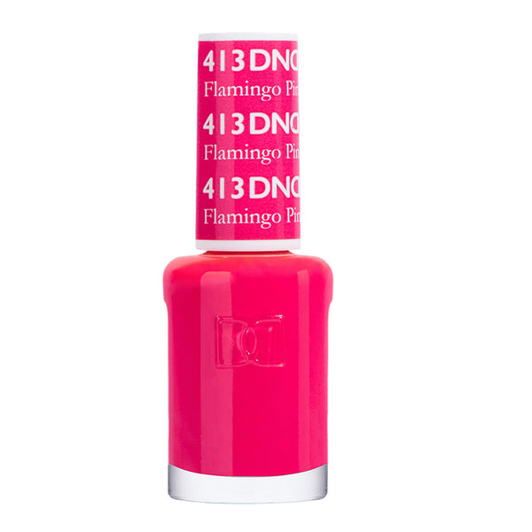 DND Nail Lacquer - 413 Pink Colors - Flamingo Pink by DND - Daisy Nail Designs sold by DTK Nail Supply