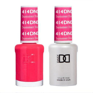  DND Gel Nail Polish Duo - 414 Pink Colors - Summer Hot Pink by DND - Daisy Nail Designs sold by DTK Nail Supply