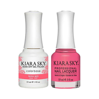  Kiara Sky Gel Nail Polish Duo - 421 Pink Colors - Trophy Wife by Kiara Sky sold by DTK Nail Supply