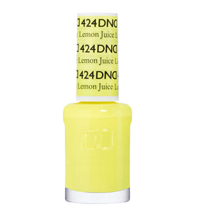 DND Nail Lacquer - 424 Yellow Colors - Lemon Juice by DND - Daisy Nail Designs sold by DTK Nail Supply