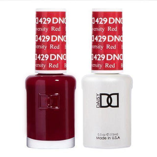  DND Gel Nail Polish Duo - 429 Red Colors - Boston University Red by DND - Daisy Nail Designs sold by DTK Nail Supply