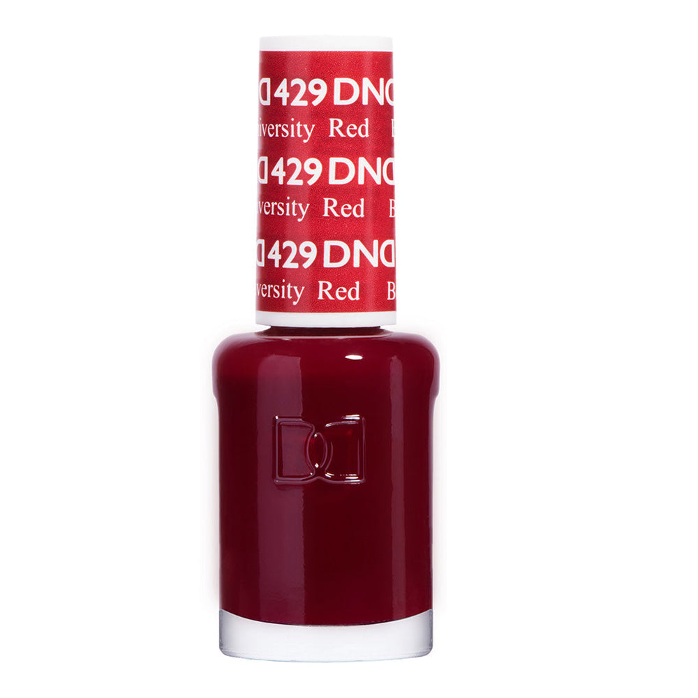 DND Nail Lacquer - 429 Red Colors - Boston University Red by DND - Daisy Nail Designs sold by DTK Nail Supply