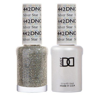  DND Gel Nail Polish Duo - 442 Silver Colors - Silver Star by DND - Daisy Nail Designs sold by DTK Nail Supply