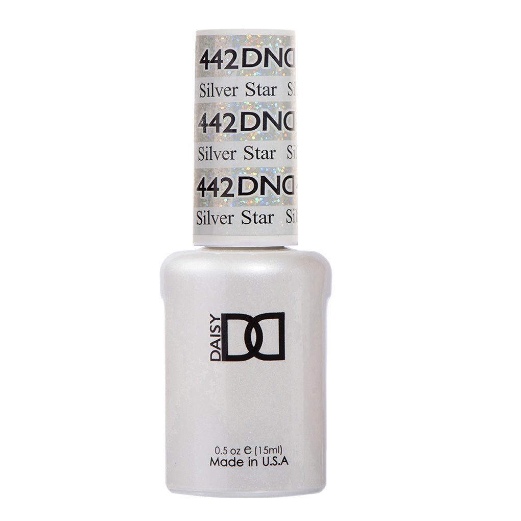 DND Gel Polish - 442 Silver Colors - Silver Star by DND - Daisy Nail Designs sold by DTK Nail Supply