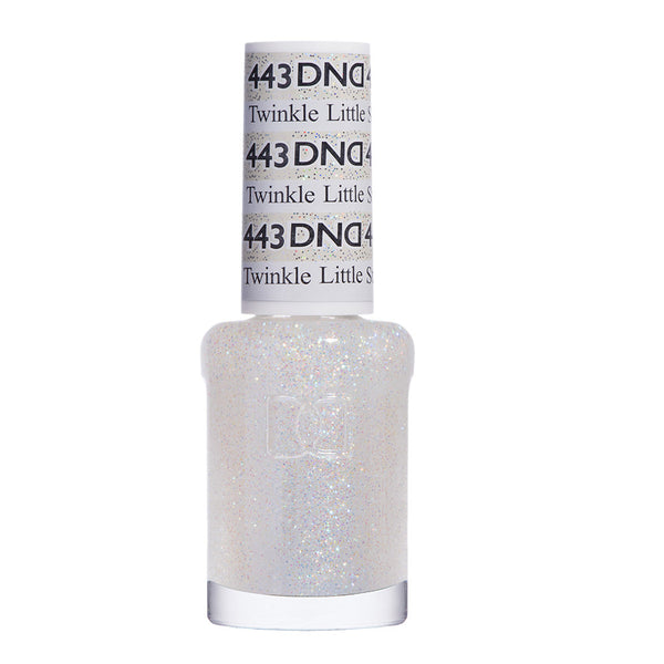 DND Nail Lacquer - 443 Glitter Colors - Twinkle Little Star by DND - Daisy Nail Designs sold by DTK Nail Supply