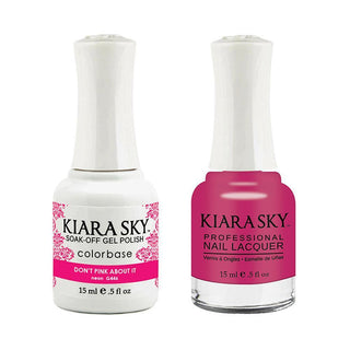  Kiara Sky Gel Nail Polish Duo - 446 Pink, Neon Colors - Dont Pink AboutIt by Kiara Sky sold by DTK Nail Supply