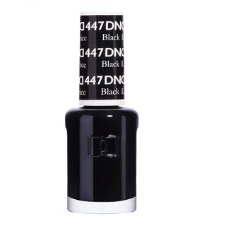 DND Nail Lacquer - 447 Black Colors - Black Licorice by DND - Daisy Nail Designs sold by DTK Nail Supply