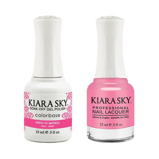 Kiara Sky Gel Nail Polish Duo - 449 Pink Colors - Dress ToImpress by Kiara Sky sold by DTK Nail Supply