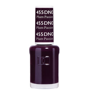 DND Nail Lacquer - 455 Purple Colors - Plum Passion by DND - Daisy Nail Designs sold by DTK Nail Supply