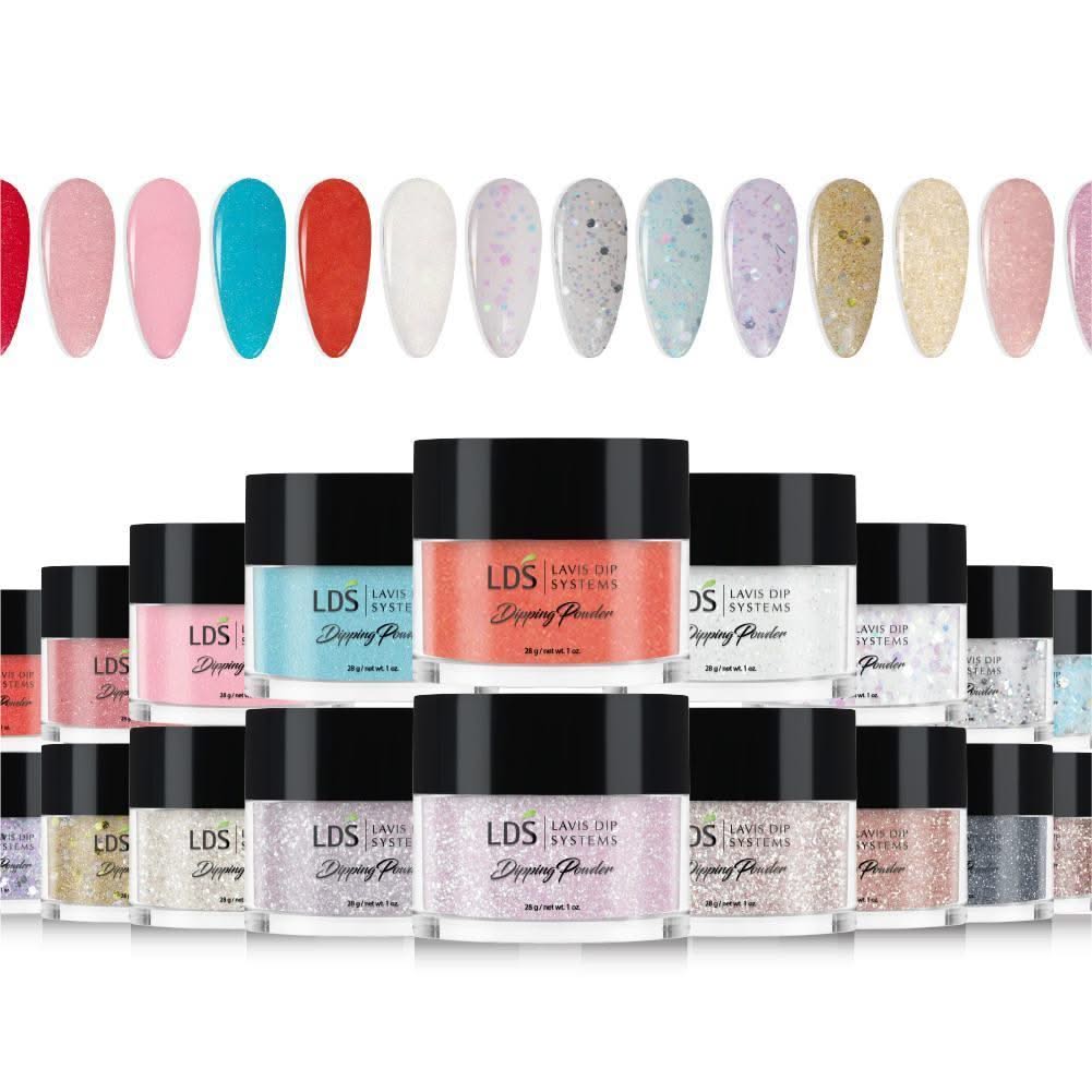 48 LDS Glitter Dip Colors 1oz/ea - DTK Nail Supply