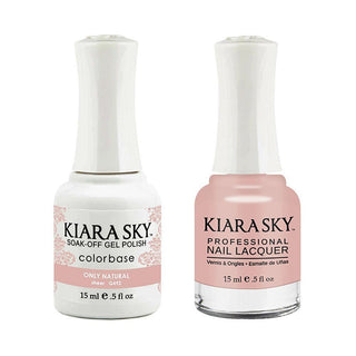  Kiara Sky Gel Nail Polish Duo - 492 Beige, Neutral Colors - Only Natural by Kiara Sky sold by DTK Nail Supply