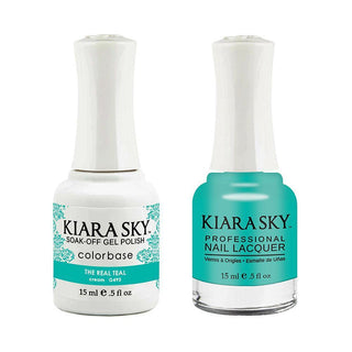  Kiara Sky Gel Nail Polish Duo - 493 Green Colors - The Real Teal by Kiara Sky sold by DTK Nail Supply