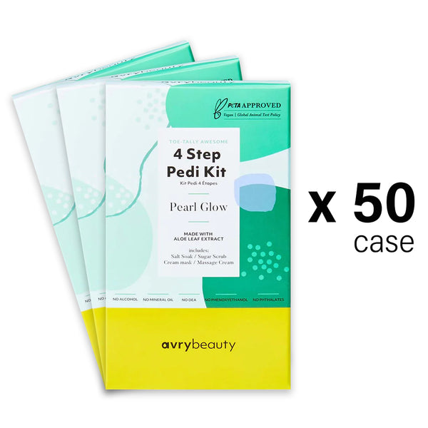  AVRY BEAUTY - 4 Steps Pedi Kit Box of 50 - Pearl Glow by AVRY BEAUTY sold by DTK Nail Supply