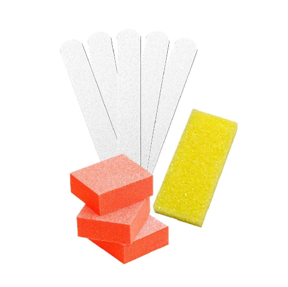 5 Mini Files + 3 Buffers + 1 Pumice - DTK Nail Supply