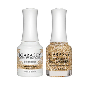  Kiara Sky Gel Nail Polish Duo - All-In-One - 5025 CHAMPAGNE TOAST by Kiara Sky sold by DTK Nail Supply