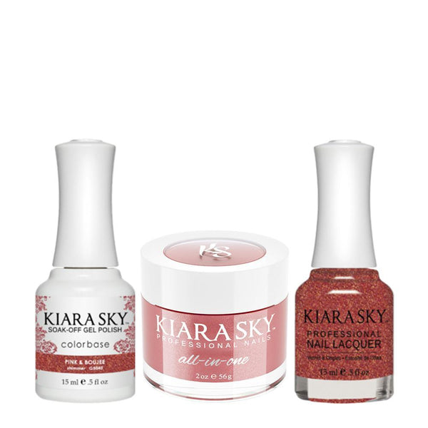  Kiara Sky All-In-One 3 in 1 - 5040 PINK & BOUJEE by Kiara Sky All In One sold by DTK Nail Supply