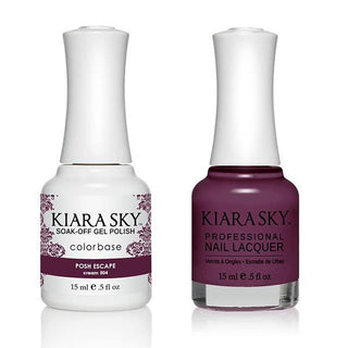  Kiara Sky Gel Nail Polish Duo - 504 Purple Colors - Posh Escape by Kiara Sky sold by DTK Nail Supply